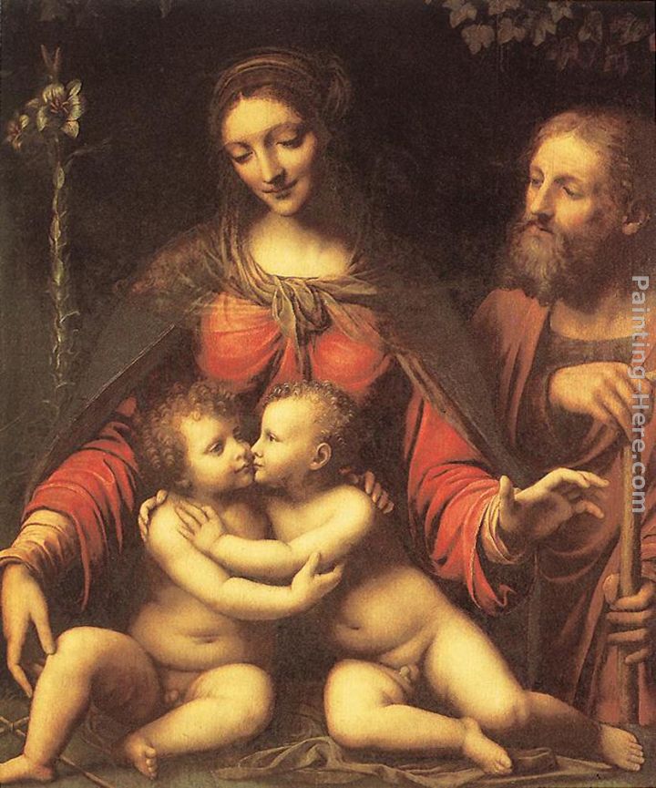Holy Family with the Infant St John painting - Bernardino Luini Holy Family with the Infant St John art painting